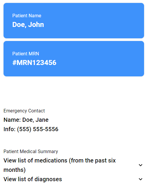 The side bar. Part of the dashboard for Optimizing Sedation.